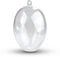 Netuno 5 Stück Acryl-Eier 8 cm Größe, 5,5 cm Durchmesser transparent teilbar Kunststoff-Eier Plastik-Eier Ostereier zum Découpage Dekoration Basteln