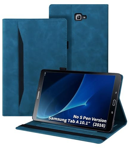 Auslbin Galaxy Tab A6 2016 10.1 Pulgadas Funda,Estuche de Tableta de con Soporte para lápiz/Función Auto Sueño Estela/Función de Soporte,Funda para Samsung Galaxy Tab A6 10.1(SM-T580/SM-T585),Azul