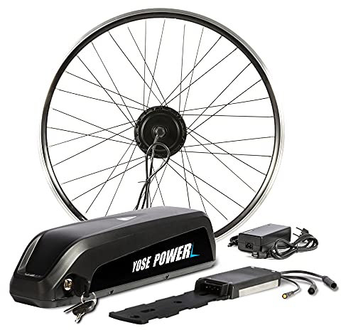 SHIMOST 28 Zoll 700C E-Bike Umbausatz Conversion Kit 36V350W Heckmotor mit 36V13Ah Li-ion Batterie für Hinterrad 6-9 Gang Schraubkranz, Integrierte Controller, LCD Anzeige, PAS Sensor