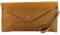 modamoda de T106 Damen Wildleder Rauleder Clutch Umhängetasche Abendtasche handmade in Italy, Farbe:Camel2