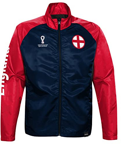FIFA Herren Offizielle World Cup 2022 Trainingsjacke – England, Marineblau/rot, S