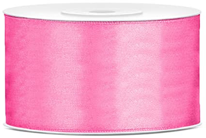 25 Meter Satinband Pink 50mm pinkes Band Breite Schleifenband Geschenkband Deko Hochzeit Weihnachtsdeko