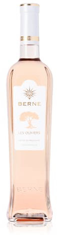 Berne Les Oliviers BIO - Vin Rosé AOP Côtes de Provence - Cépages Grenache noir, le Carignan, la Syrah et le Cinsault - Arômes de pêches de vigne - Biologique et Authentique - 75cl