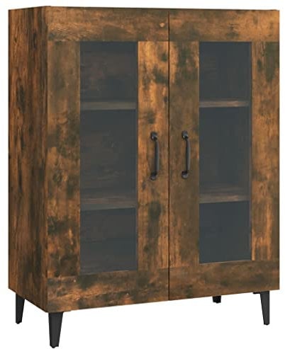 vidaXL Sideboard Schrank Anrichte Beistellschrank Kommode Mehrzweckschrank Standschrank Wohnzimmerschrank Räuchereiche 69,5x34x90cm Holzwerkstoff