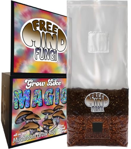 Sac de culture de champignons pour champignons amoureux du fumier. Kit de culture de champignons de style « tout-en-un ». Plus de 1,4 kg de substrat. Cultivez plus de 2 livres frais et 56,7 à 85 g sec