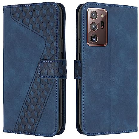YIRRANZD Coque pour Samsung Galaxy Note 20 Ultra 5G, Étui Housse Protection en Cuir PU [Pochette de Portefeuille] [Magnétique], Antichoc Etui à Rabat pour Samsung Note 20 Ultra 5G (Bleu)