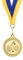 PATIKIL 2 Tischtennis Medaillen, Tischtennis Award Medaillen Goldmedaille mit Band Blau Gelb für Spiele Sportwettbewerbe