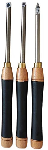 3-Teiliges Set Drechselwerkzeuge Drechseleisen Drehmeißel Drehmaschinen Hartmetall Diamantform/Runde/Vierkantschneider Drechselbeitel Drechselmesser Drechselzubehör Drechselwerkzeug