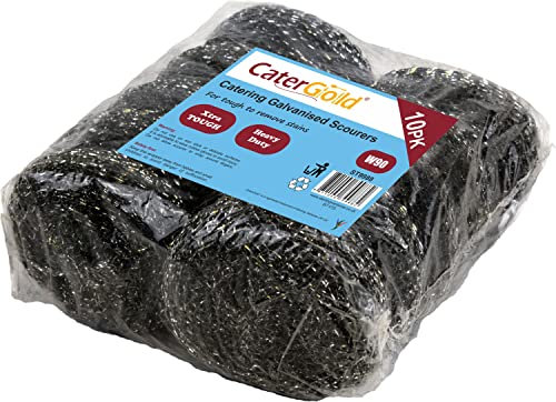 Variety of Scourers and Sponges (Galvanised Steel Scourer 10pk W90)