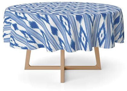 Martina Home Harzbeschichtete Tischdecke Inseln, rund, 140 cm, Blau