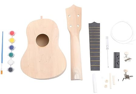 Supvox 21-zoll-ukulelen-set Für Erwachsene Und Kinder Lindenholz-gitarren-spielzeugset Musikinstrumenten-set Mit Malerei Und Montageanleitung