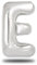 FUNXGO XXL Groß Folienballon Buchstaben E Silber -Riesen Alphabet ca. 100m - Verstärktes Material - Helium oder Luftfüllung - Perfekt für Geburtstag, Hochzeit, Party Dekoration & JGA - Ballon E Silber