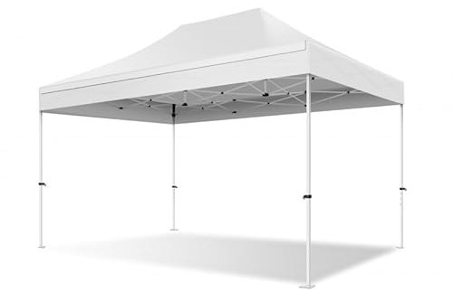 Actiexpress Tente Pliante 2X2, 2X3, 3X3... Structure Acier 32mm Toit 380g/m² qualité Pro tonnelle pour marché, Barnum Pliable Robuste + Sac Transport (Blanc, 2X3)