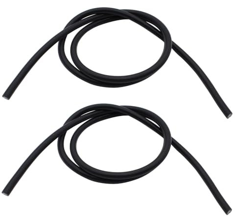 SHLPDFM 2 PCS/SET Black Colour Spark HT Ignition Cable 8mm Copper Core 1 Meter ignition coil Lead HT Wire