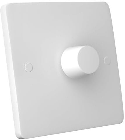 Zigtiger LED Dimmer Switch, Dimmer Switch for Dimmable Led Lights/Incandescent/Halogen, Trailing Edge Dimmer Switches with Min. Brightness Setting 1 Gang 2-Way, 3-100 Watts, No Neutral Required