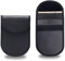 UEPOA Keyless Go Schutz Autoschlüssel, 2 Stück Faraday Tasche Leder RFID Blocker Autoschlüssel Hülle Schlüsseltasche Schwarz Funkschlüssel Abschirmung Bag 14×10cm