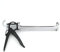 Caulk Gun, Stainless Steel Cylindrical Revolving Frame Pressure Handle Filling Tool Dripless Caulking Gun Caulk Gun No Drip Hand Caulk Gun for Sealing Glue, Glass Glue