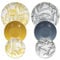 Tognana Marigold, servicio de platos de 18 piezas para 6 personas, porcelana, amarillo, azul.