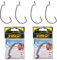 PRO FILSTAR Offset Haken Set 4 Stück N6/0 – Cheburashka Haken - Dropshot Haken - Jighaken für Gummifische Montage - Jig Head - Fishing Hooks Set - Zander & Hecht & Forelle Angelhaken - Sport Set