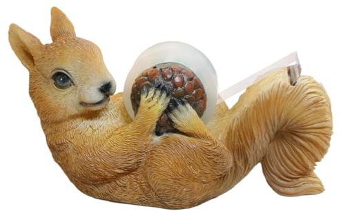 Niedlicher Klebebandabroller – lustiger Klebebandabroller, niedliches Eichhörnchen, Desktop-Klebebandabroller aus Kunstharz, Klebebandspender für Kollegen, Freunde, Familienverpackungen