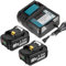 DC18RF Ladegerät 18v 2Stücke Ersatzakku für Makita 18V Akku 5.5Ah Kompatibel 18 V Li-Ion Ersatzakku BL1815 BL1830 BL1840 BL1850 BL1860 BL1890 BL1415 BL1430 BL1440