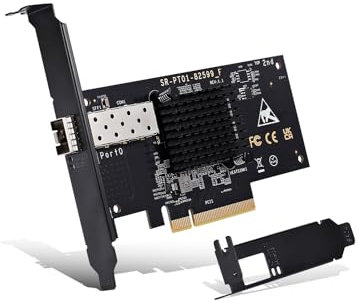 10Gb SFP PCI-e Network Card, Intel 82599(X520-DA1) Controller, 10Gbps Ethernet Adapter, 10Gbe SFP+ Port, 10G NIC Card, Support Windows/Windows Server/VMware