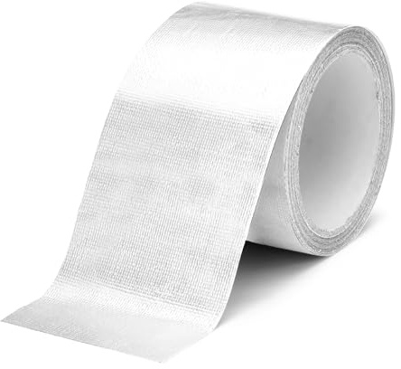 Huakaile White Tent Repair Tape, 25 Ft x 3 Waterproof RV Awning Repair Tape, Outdoor Heavy Duty Tarp Patch Kit for Camper Boat Cover Canvas Seam Sail Tarpaulin