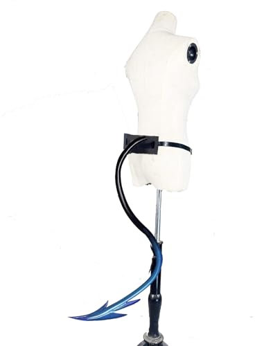 Blooshow Demen Teufel Schwanz Cosplay Requisiten Nette Liebe Herz Dämon Schwanz (Schwarz Blau)