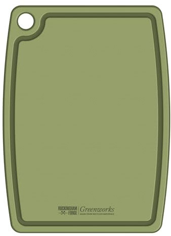 Greenworks Planche à découper en plastique recyclé 44 x 33 cm vert