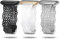 TOYOUTHS 3 Stück Lace Silikon Armband Kompatibel mit Fitbit Versa 4/Versa 3/Sense 2/Sense Armband, Frauen Weich Sport Solo Loop Blume Ausschnitt Spitze Ersatzarmband, Schwarz/Weiß/Grau