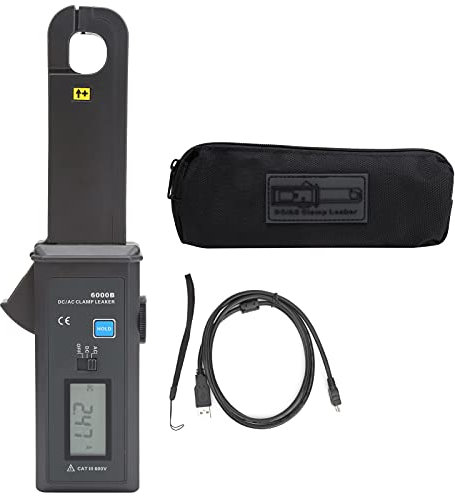 Respicefinem ETCR6000B AC DC Leakage Current Clamp Meter Safe Non Measurement for Automobile and Other AC DC Current Testing with 0ma 60 0A 16x18mm Jaw Size 4 Digit LCD Display