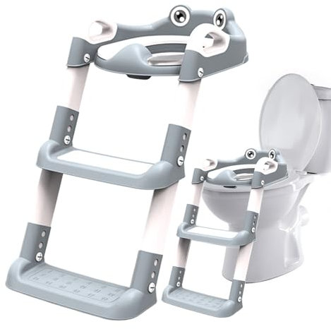 Sedile WC pieghevole, sedile WC con scaletta per sgabello-Vasino da bagno per bambini,Vasino per bambini con vasino per casa, scuola, asilo