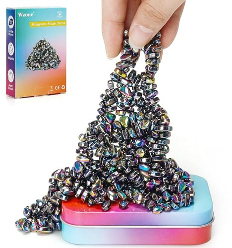 Wzone 300g Bunt Magnetsteine (ca. 500 Stück), Magnetic Stones Stress Killer Magnets, Anti-Stress-Magnete für Erwachsene ASMR Office Gadget (Bunt1)