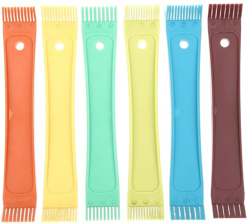 DECOMELODY Lot de 6 Peignes pour Ailettes de Climatiseur, Outil de Nettoyage de Radiateur en Acier Inoxydable, Brosse à Ailettes pour Condenseur, Nettoyant Ailerons Climatiseur, Accessoire