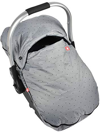 Red Castle 0841022 Baby-Fußsack für Autositz - Geeignet für Gruppe 0 - Je nach Jahreszeit anpassbar - Winddicht - Atmungsaktiv - Wasserundurchlässig - 0–12 Monate - Graumeliert, grau, 570 g
