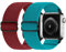 2 Pezzi Cinturino elastico compatibile con Apple Watch 38mm 42mm 40mm 44mm 41mm 45mm, cinturino di ricambio in nylon morbido per iWatch Series 7,6,5,4,3,2,1,SE(verde pavone/vino rosso, 38/40/41mm)