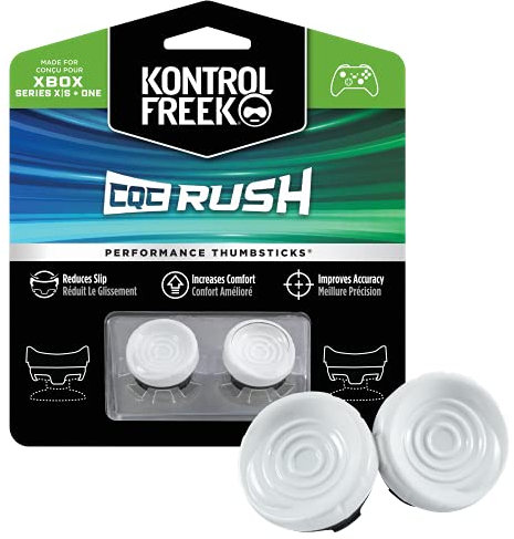 KontrolFreek FPS Freek CQC Rush für Xbox One und Xbox Series X Controller | Performance Thumbsticks | 2 Mid-Rise Concave | Weiß