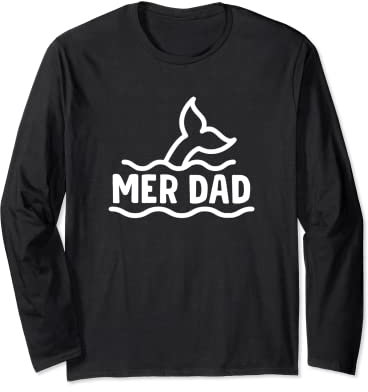 Taucherflosse MerDad Meerjungfrau Flosse Design für Männer Langarmshirt