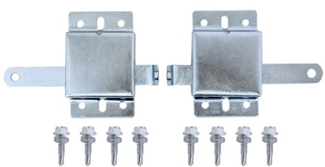 Kit di chiusura per porta del garage, per uso interno o esterno, ideale per porte scorrevoli, cancelli, parti in acciaio con bulloni e manopole di sicurezza (sinistra e destra) (4)