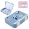 Jenard® Fiambrera Bento Box, fiambrera para niños, con compartimentos, a prueba de fugas, apta para lavavajillas, apta para niños y sin BPA, 2 modelos diferentes (azul/gris, espacio)