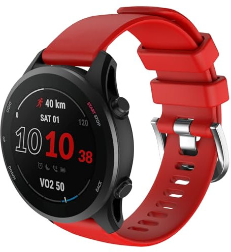 ISABAKE Bracelet Compatible avec Garmin Forerunner 245/Forerunner 645/Forerunner 55/ Forerunner 158, 20mm Silicone Souple Sport Strap pour Vivoactive 5 / Vivoactive 3 / vivomove HR/Venu 2 plus