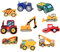 GEEHUA 10 Stck Baufahrzeug Bgelflicken Aufnher Kinder Bestickte Patch Kit fr Kinder Dekoration zum Aufnhen zum Reparieren von Lchern Hten Jacken Westen Jeans