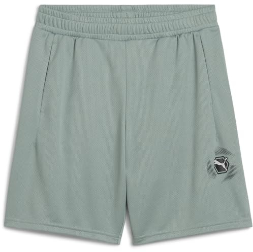 PUMA Jungen Active Sports Graphic Poly Shorts B Gestrickte Shorts, Green Moon,