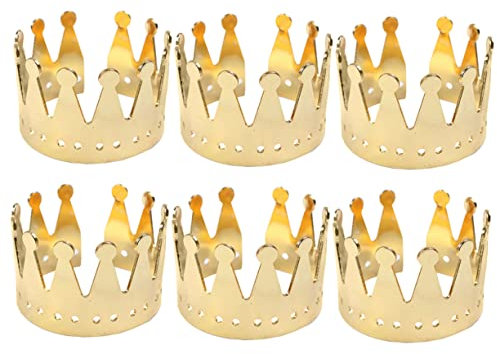 Garneck Serviettenset Mit 6 Serviettenschnallen in Kronenform Aus Legierung Dekoration Für Den Esstisch Zu Weihnachten Geburtstagen Und Hochzeiten