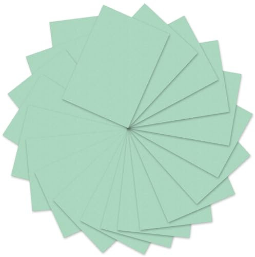 Ursus 6644657 - Tonkarton Eukalyptus, 100 Blatt in DIN A4, 220 g/m², durchgefärbt, aus Frischzellulose, zum vielseitigen Basteln