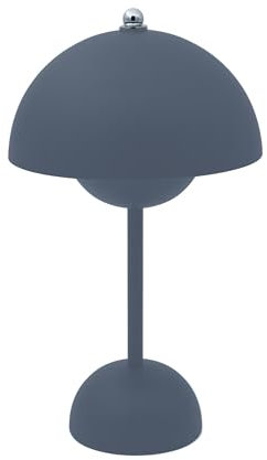 LUXUS - Tischlampe Touch Deluxe - Josephine - Grau - H30 x Ø16 - Terrassenlampe - Schreibtischlampe - LED - Wiederaufladbar - Dimmbar - Kabellos - Batteriebetrieben - Tischlampe für innen und außen