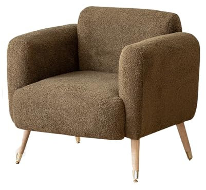 Sessel Mid Century Wohnzimmer Sessel, Moderner Sessel Holzrahmen Bequemes Sofa für Wohnzimmer Schlafzimmer Büro Wohnung (Farbe: Grün)