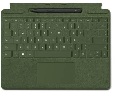 Microsoft Surface Pro Signature Keyboard with pen storage (for Surface Pro 8, 9, X) (QWERTY English) Forest Green (Renewed)