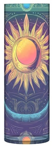 Sun Moon Tarot-Fantasie-Kunststoff-Blumenvase, 30 x 9 cm, Bauernhaus-Vase, ästhetische Vasen für Büro, Küche, Tisch, Bibliothek, Party-Dekoration
