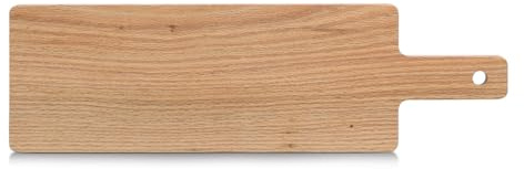 Zeller 25681 Schneide- und Servierbrett mit Griff, aus FSC®-zertifizierter Eiche, langlebiges Holzbrett für die Küche, 50,8 x 15,3 x 1,5 cm